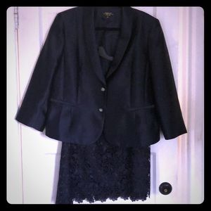 Navy blue Tahari suit